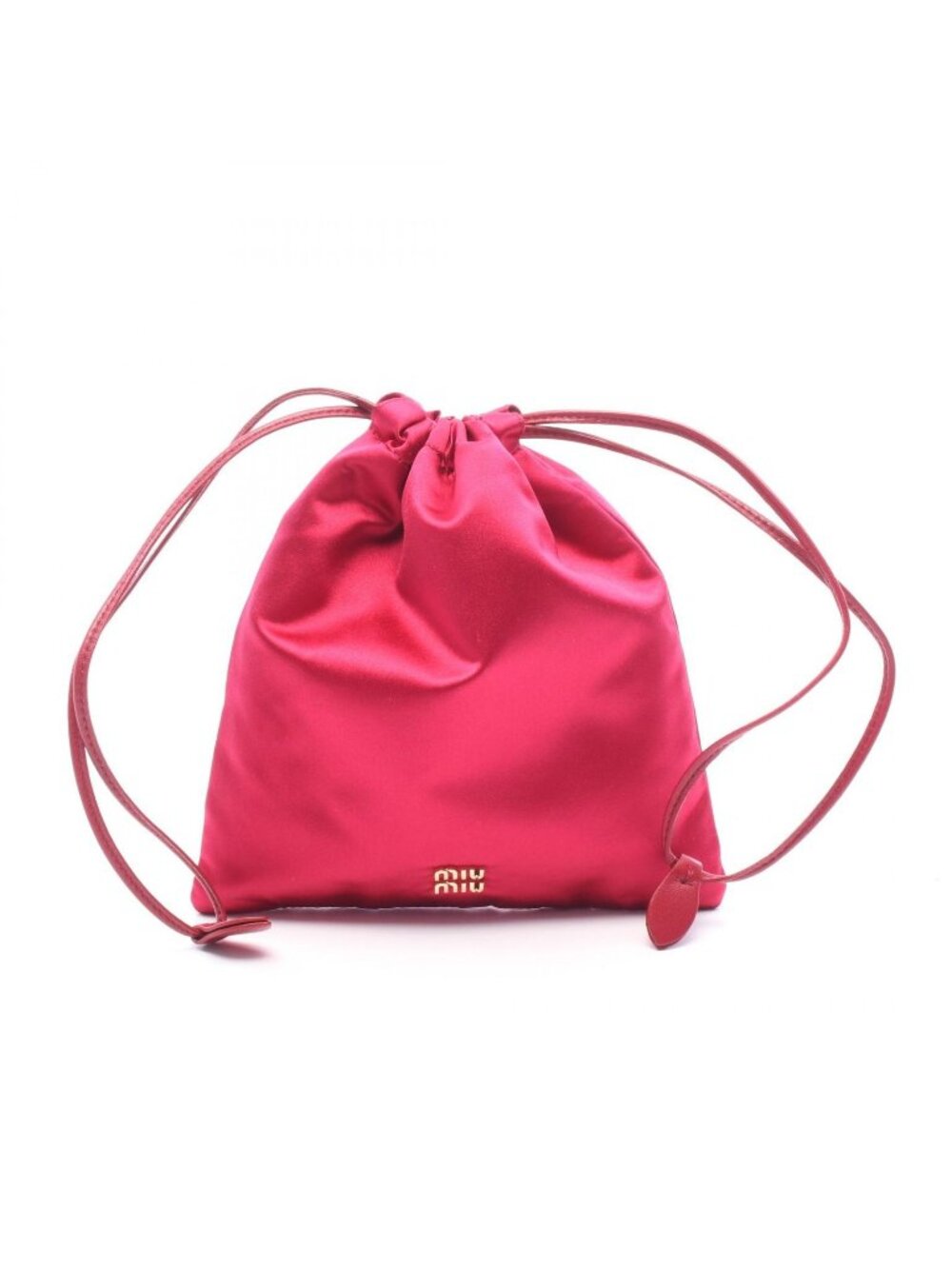 Miu Miu Pouch Duchesse Duchess Red Silk Leather